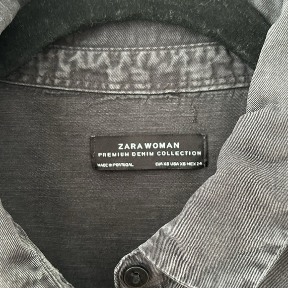 Zara Denim Collection 1/2 Button Up - Picture 3 of 4